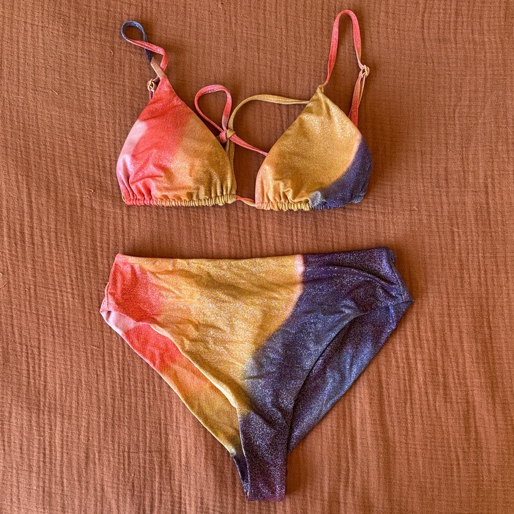 RVCA Colorful Tie-Dye Bikini Set